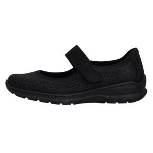 Pantofi dama, negru, casual, piele ecologica, cu talpa joasa, Rieker N4299-00-Negru