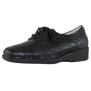 Pantofi dama negru casual piele naturala cu talpa joasa Waldlaufer 860010-214-001-Moni-Negru