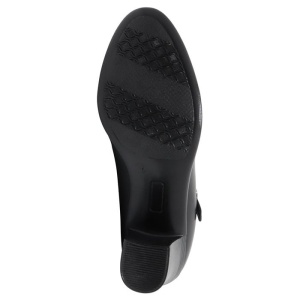 Pantofi dama negru casual piele naturala cu toc Nicolis 124346-Negru