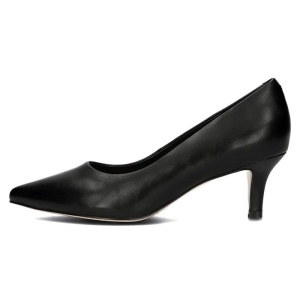 Pantofi dama, negru, eleganti, piele naturala, cu toc, Filippo DP4426-23-BK-Negru