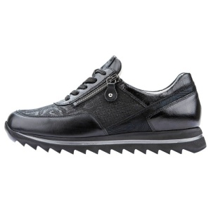 Pantofi dama, negru, sport, piele naturala, cu talpa joasa, Waldlaufer 923011-702-001-Haiba-Negru