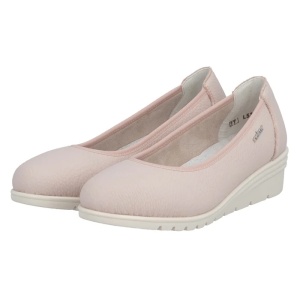 Pantofi dama roz casual piele naturala cu platforma Rieker L5360-31-Roz