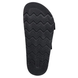 Papuci barbati negru casual piele naturala cu talpa groasa Rieker 21190-00-Negru