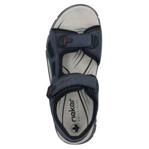 Sandale barbati albastru inchis sport piele ecologica cu talpa groasa Rieker 26955-14-Albastru-Inchis