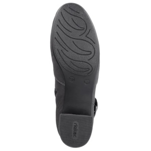 Botine dama gri casual piele ecologica cu toc Rieker 70289-45-Gri