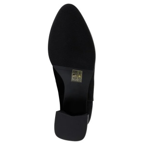 Botine dama negru elegante piele intoarsa cu snur decorativ cu toc Epica K3K350091-01-I-Negru
