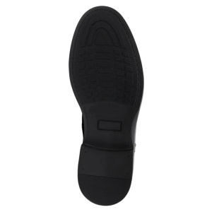 Cizme barbati negru casual piele naturala imblanite lungi cu toc Nicolis 41907-Negru