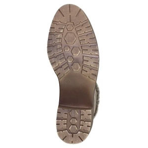 Cizme dama bej casual piele intoarsa imblanite scurte cu toc Marco Tozzi 2-26499-23-346-Bej