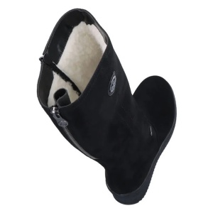 Cizme dama negru casual piele intoarsa impermeabile imblanite lungi cu platforma Rieker Y4470-00-Negru