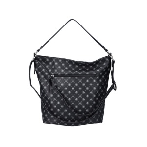 Geanta dama negru casual piele ecologica crossbody si de umar cu bareta detasabila si reglabila Rieker H1450-00-Negru