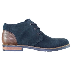 Ghete barbati albastru inchis casual piele intoarsa cu toc Rieker 14644-14-Albastru-Inchis