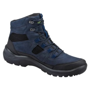 Ghete barbati albastru inchis casual piele naturala impermeabile cu talpa groasa Waldlaufer 415972-502-713-Albastru-Inchis