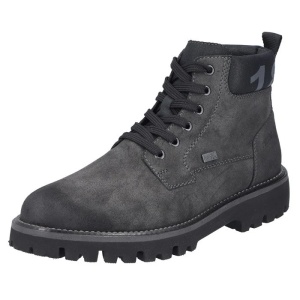 Ghete barbati gri casual piele ecologica impermeabile imblanite cu toc Rieker 30440-45-Gri