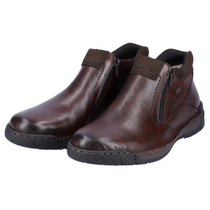 Ghete barbati maro casual piele naturala impermeabile imblanite cu talpa joasa Rieker B0392-25-Maro