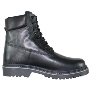 Ghete barbati negru casual piele naturala imblanite cu toc Nicolis 42468-Negru