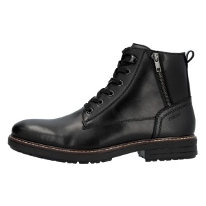 Ghete barbati, negru, casual, piele naturala, imblanite, cu toc, Rieker 33104-00-Negru