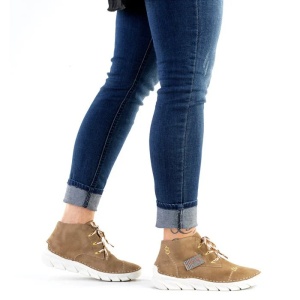 Ghete dama bej casual piele ecologica cu talpa joasa Rieker 55034-64-Bej