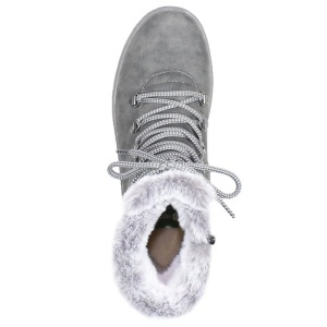 Ghete dama gri casual piele ecologica impermeabile imblanite cu talpa joasa Remonte R8472-45-Gri