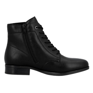 Ghete dama negru casual piele ecologica cu toc Rieker 77030-00-Negru