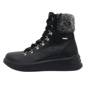Ghete dama, negru, casual, piele naturala, impermeabile, cu talpa groasa, Grisport 863593-6806T1G-Negru