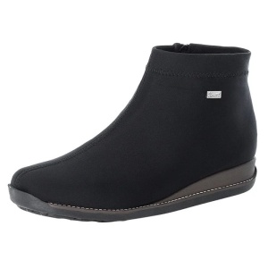 Ghete dama negru casual tex impermeabile cu talpa joasa Rieker 98251-00-Negru