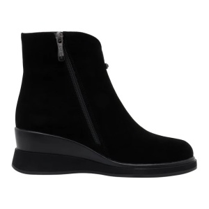 Ghete dama negru elegante piele intoarsa cu platforma Karisma W1W150001A-01-I-Negru