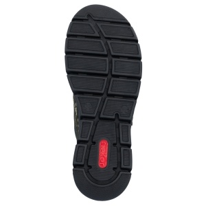 Ghete dama verde casual piele naturala imblanite cu talpa joasa Rieker 55036-54-Verde