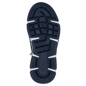 Pantofi barbati albastru casual piele naturala cu talpa joasa Rieker 15900-14-Albastru