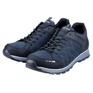 Pantofi barbati albastru inchis casual piele naturala cu talpa joasa Rieker B5720-01-Albastru-Inchis