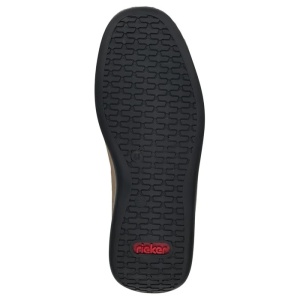 Pantofi barbati bej casual piele naturala perforati cu talpa joasa Rieker 05297-60-Bej