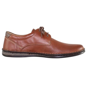Pantofi barbati maro casual piele naturala cu talpa joasa Krisbut 4890P-3-9-Maro
