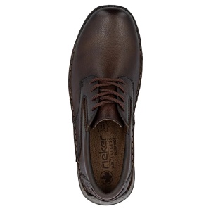 Pantofi barbati maro casual piele naturala cu talpa joasa Rieker 05211-25-Maro