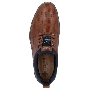 Pantofi barbati maro casual piele naturala cu talpa joasa Rieker 14450-22-Maro