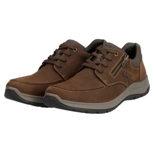 Pantofi barbati maro casual piele naturala impermeabili cu talpa joasa Rieker 03601-22-Maro
