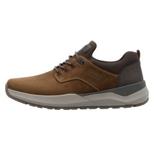 Pantofi barbati, maro, casual, piele naturala si textil, cu talpa groasa, Rieker 06050-22-Maro