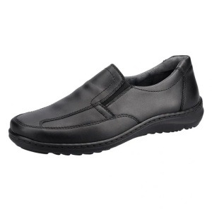 Pantofi barbati negru casual piele naturala cu talpa joasa Waldlaufer 478502-174-001-Herwig-Negru