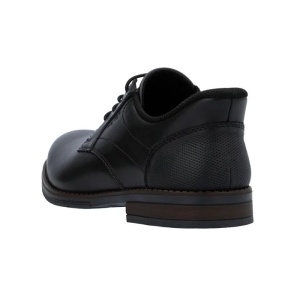 Pantofi barbati negru casual piele naturala cu toc Rieker 10353-00-Negru