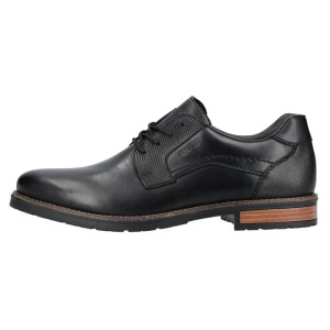 Pantofi barbati, negru, casual, piele naturala, cu toc, Rieker 14603-00-Negru