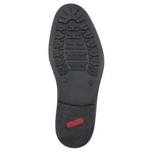 Pantofi barbati negru casual piele naturala cu toc Rieker 17620-00-Negru