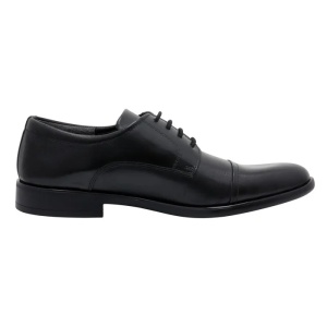 Pantofi barbati negru eleganti piele naturala cu toc Silesco 121-T-S-Negru