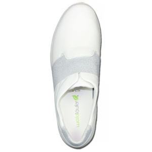 Pantofi dama alb casual piele naturala cu talpa joasa Waldlaufer 347860-10-1801-Alb