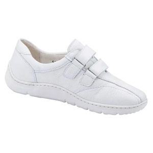 Pantofi dama alb casual piele naturala cu talpa joasa Waldlaufer 399304-171-150-Hassi-Alb