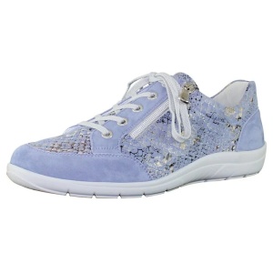 Pantofi dama albastru casual piele naturala cu talpa joasa Semler 36-298-4-Albastru