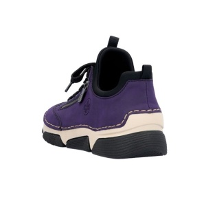 Pantofi dama mov casual piele ecologica cu talpa joasa Rieker 45973-30-Mov