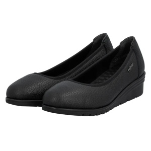 Pantofi dama negru casual piele naturala cu platforma Rieker L5360-00-Negru