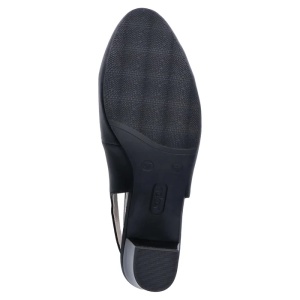 Pantofi dama negru casual piele naturala cu toc Rieker 44651-00-Negru