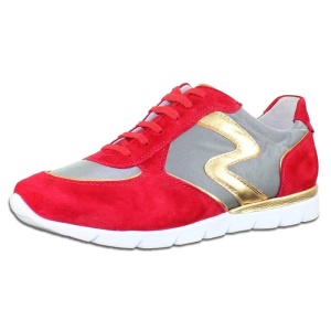 Pantofi dama rosu casual piele intoarsa cu talpa joasa Semler 74-758-4-Rosu