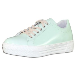 Pantofi dama verde casual piele naturala lacuita cu talpa joasa Gabor 34-404-0-Verde