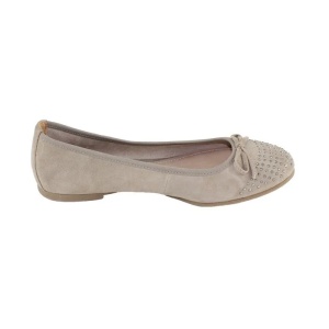 Balerini dama bej casual piele intoarsa cu talpa joasa s.Oliver 5-22107-24-Bej