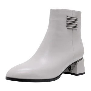 Botine dama gri elegante piele naturala cu toc Epica K3K350033A-50-N-Gri